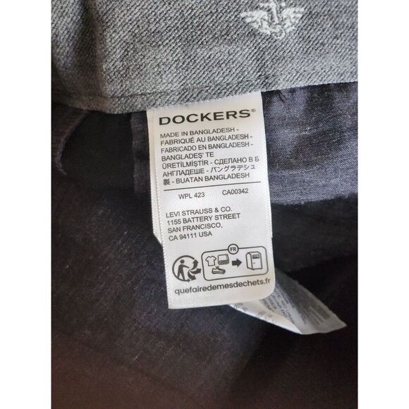 Dockers Men's Slim Fit Dress Pants - Size 34 - Black - Picture 8 of 8